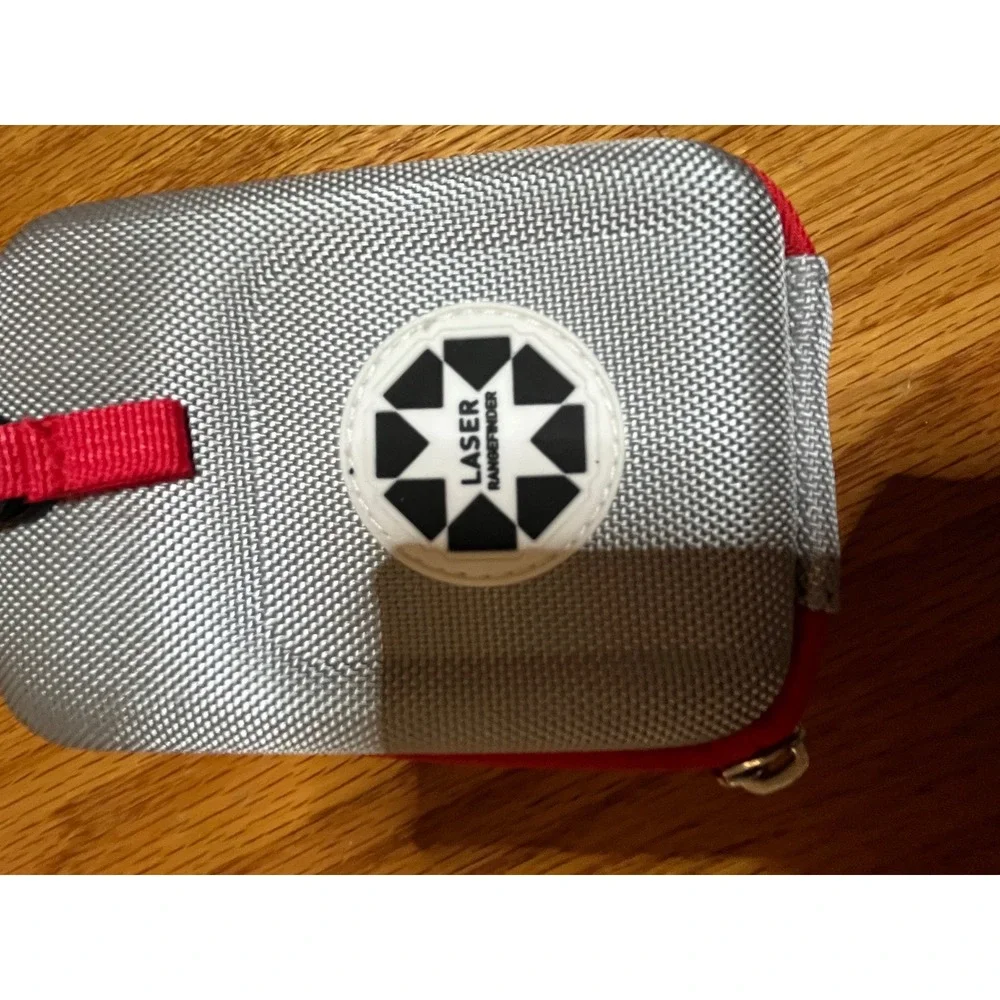 Laser Rangefinder Case Red Zipper Gray Pouch Holder New No Box